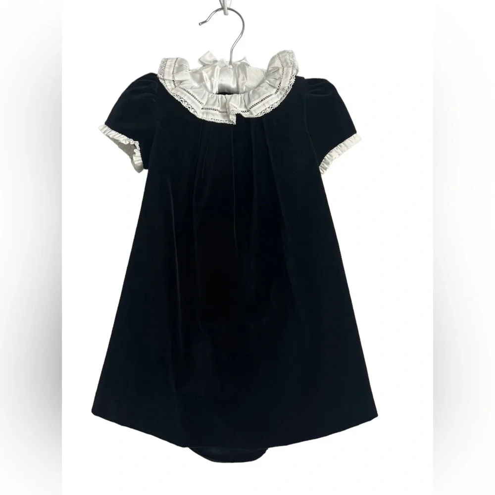 Edgehill Collection Black Velvet Dress NWT